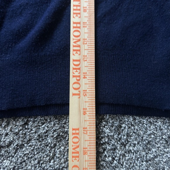 Towncraft Sweater Mens Medium Navy Blue V-Neck Pullover‎ Knit Acrylic Made USA - Picture 8 of 16